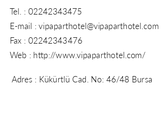 Vip Apart Hotel iletiim bilgileri